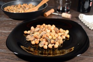 Receta de garbanzos y champiñones