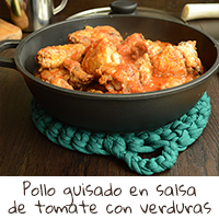 Pollo guisado con verduras