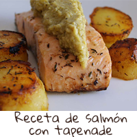 Salmón con tapenade