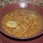 Sopa de lentejas. Haz clic en la imagen