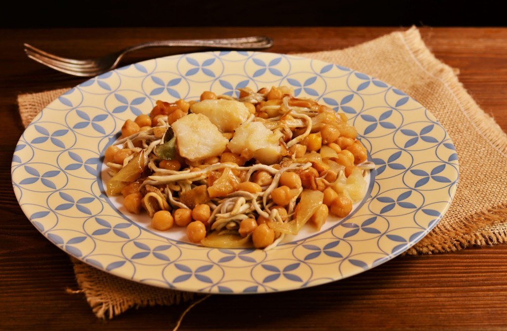 receta garbanzos bacalao