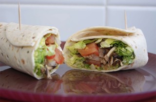 Wraps con falso ceviche de champiñón