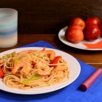 espaguetis-verduras-langostinos