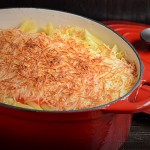 Receta de macarrones con carne picada al queso azul