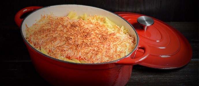 Receta de macarrones con carne picada al queso azul