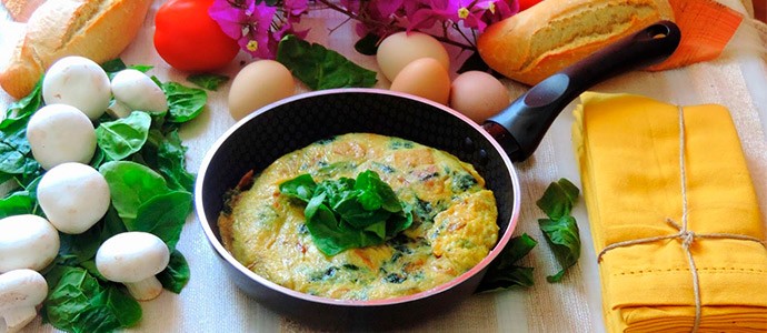 frittata espinacas