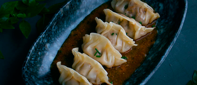 Gyozas pulled pork